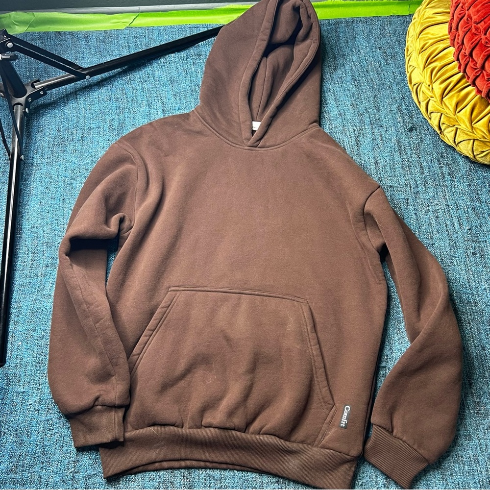 Comfrt Hoodie in Brown Size Small Unisex Pullover